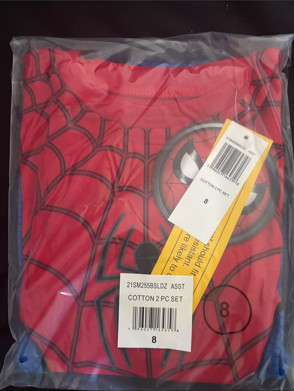 Marvel Spider-Man Red and Blue Kids Pajama Costume - Picture 7 of 7